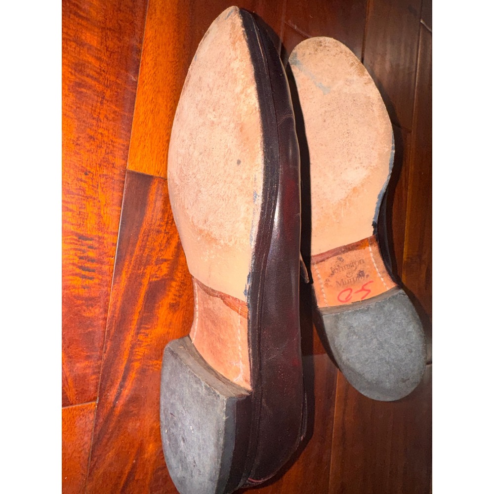 Johnson & Murphy Wingtip Tassel Loafer Burgundy Leather Men's Dress Shoes Size 9 - Picture 4 of 5